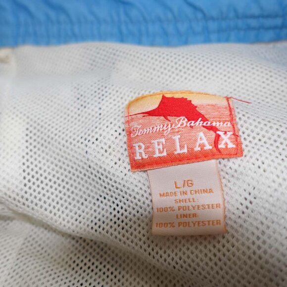 Tommy Bahama Men's Swim Trunks Size Large Blue Tie Waist Mesh Lining L - Picture 3 of 5